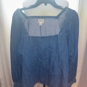 J. Crew Women's Blue Denim Top